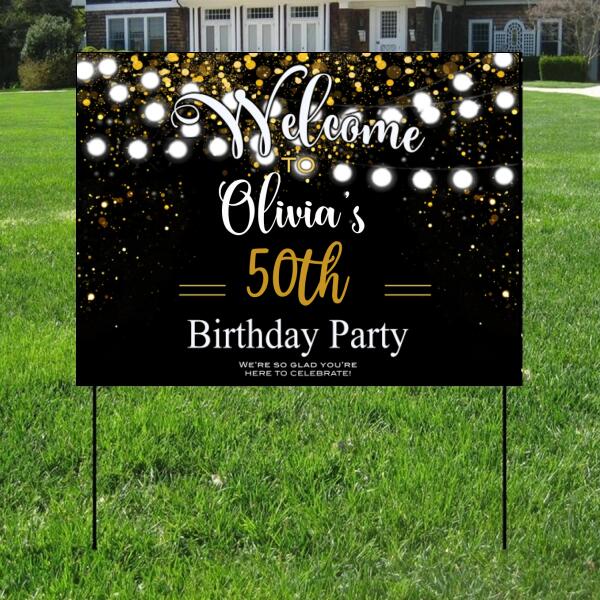 Personalized happy birthday yard signs, birthday yard sign