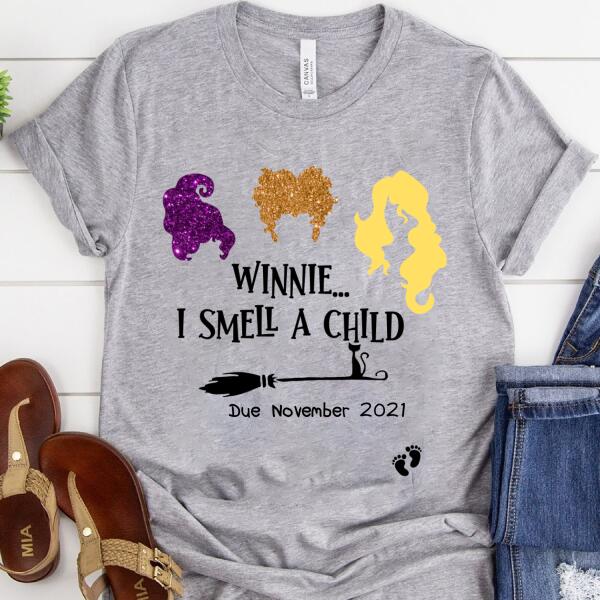 Personalized shirt I smell a child halloween t shirt, halloween maternity shirt, cute halloween shirt, Gift for women, Sanderson Sisters Shirt, Halloween gift