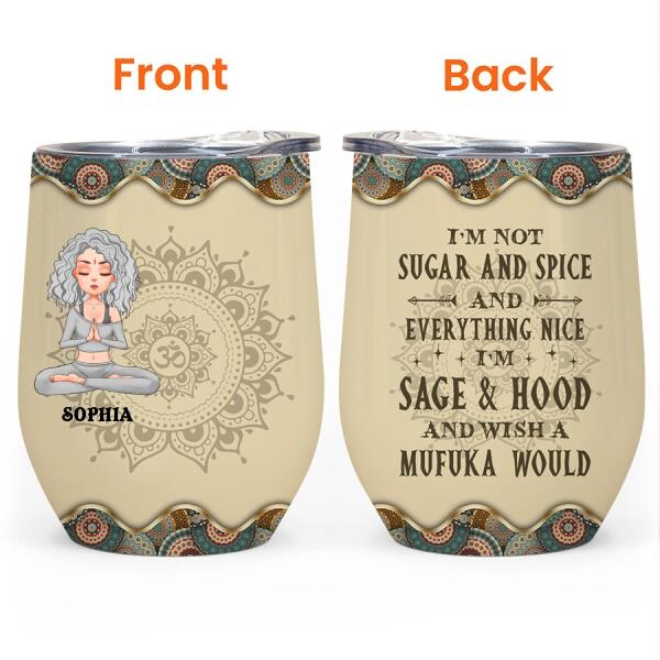 Personalized Wine Tumbler For Yoga Lovers