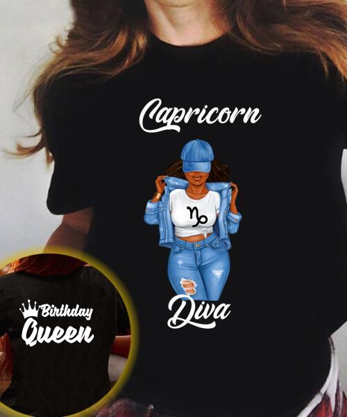 Personalized Capricorn shirt, Capricorn Birthday T Shirt, customize birthday shirt for woman