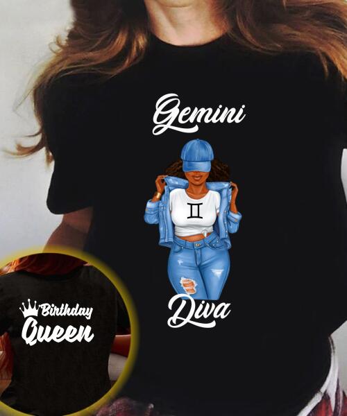 Personalized Gemini shirt, Gemini Birthday T Shirt, customize birthday shirt for woman