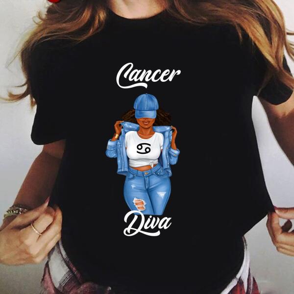 Personalized Cancer shirt, Cancer Birthday T Shirt, customize birthday shirt for woman