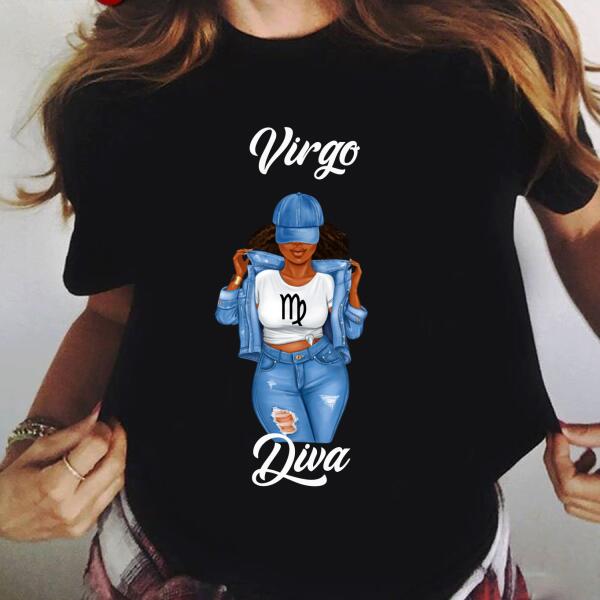 Personalized Virgo shirt, Virgo Birthday T Shirt, customize birthday shirt for woman