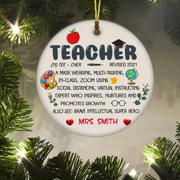 Personalized teacher ornament, Teacher Ornament, Ornaments for teachers, Teacher christmas ornament, Diy Teacher Ornaments