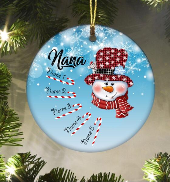 Personalized Family Christmas Ornaments, Nana Ornament, Grandma Christmas Ornament, First Christmas as grandparents ornament