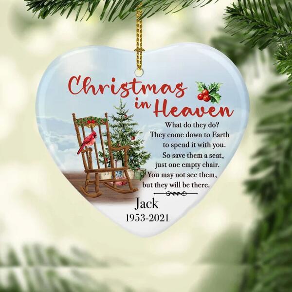 Personalized Memorial Ornaments, In Memory Ornaments, First Christmas In Heaven Ornament, Memorial Ornaments With Picture