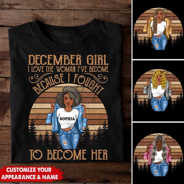 December birthday shirt, custom birthday shirt, Queens born in December, December Birthday Gifts For Afro Woman, December Birthday Gifts