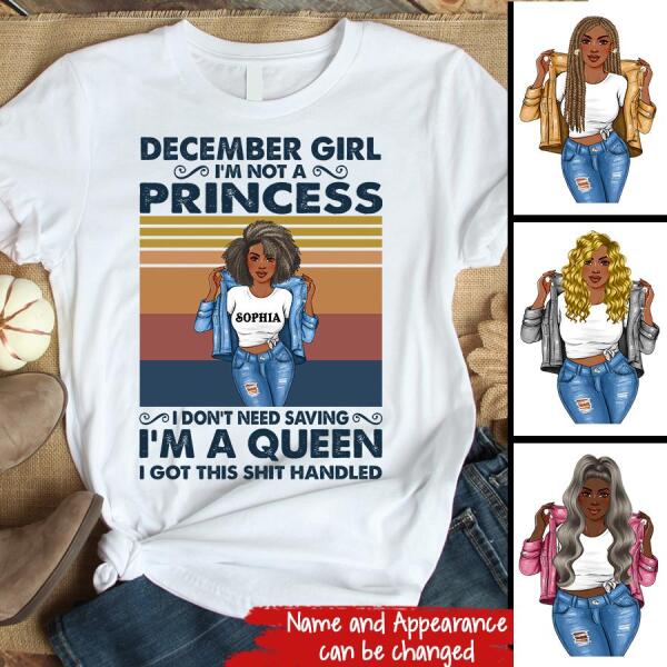 December birthday shirt, custom birthday shirt, Queens born in December, December Birthday Gifts For Afro Woman, December Birthday Gifts