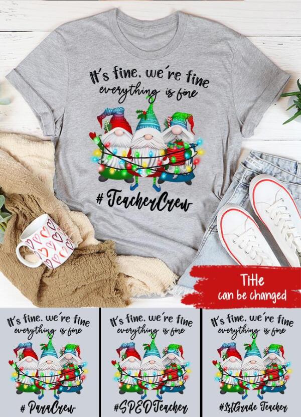 Personalized teacher shirts, Teachers shirt, Teacher christmas shirts, Gnome christmas shirt, Best Christmas Gifts 2021