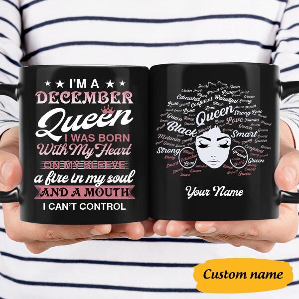 December birthday mug, Personalized birthday mug, customized mug for birthday, happy birthday personalized mug