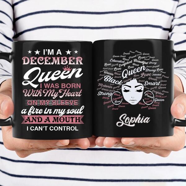 December birthday mug, Personalized birthday mug, customized mug for birthday, happy birthday personalized mug