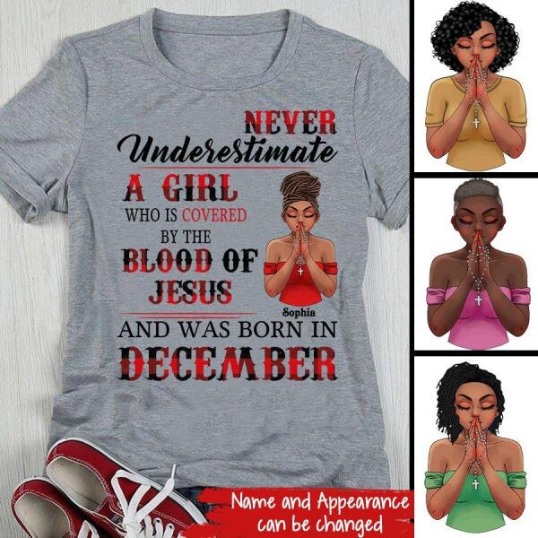 Custom December Birthday Shirt For Woman, Queens are Born In December Gifts, Melanin Afro Woman Shirt, Black Girl Tee, Afro Queen Gift