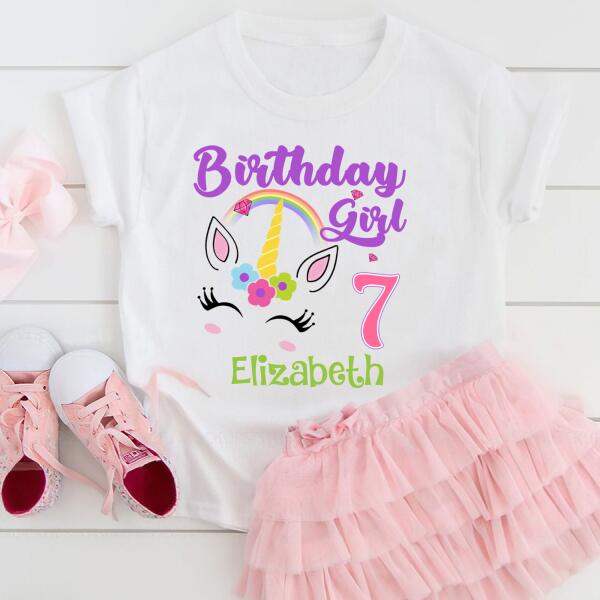 7th Birthday Shirt, Girl, 7 Birthday Shirt, Seven Birthday Shirt, Cute Birthday Shirt Ideas, Best T Shirts 2021, Baby Shirt