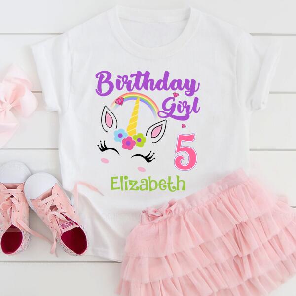5th Birthday Shirt, Black Girl, Unicorn 5th Birthday Shirt, 5 Birthday Shirt, Cute Birthday Shirt Ideas, Best T Shirts 2021, Baby Shirt