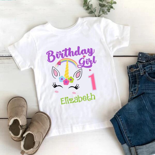 First Birthday Shirt, 1st Birthday Shirt, Girl, One Birthday Shirt, 1st Birthday T Shirt, Unicorn 1st Birthday Shirt, Best T Shirts 2021, Baby Shirt