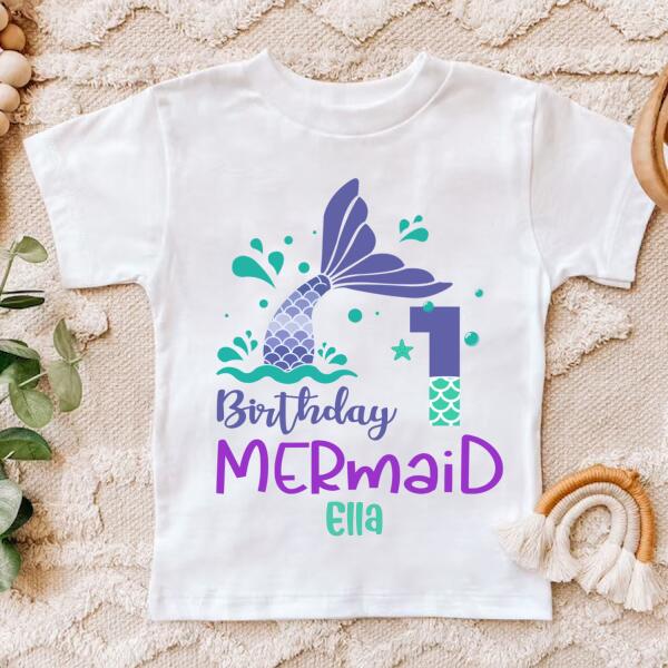 First Birthday Shirt, 1st Birthday Shirt, Custom Birthday Shirt, Girl, One Birthday Shirt, 1st Birthday T Shirt, Mermaid 1st Birthday Shirt, Best T Shirts 2021, Baby Shirt