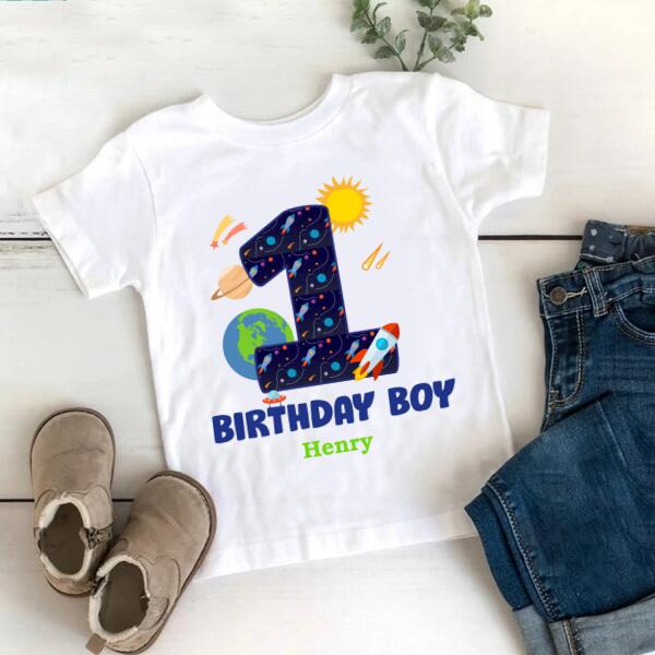 First Birthday Shirt, 1st Birthday Shirt, Custom Birthday Shirt, Space birthday shirt, One Birthday Shirt, 1st Birthday T Shirt, Best T Shirts 2021, Baby Shirt