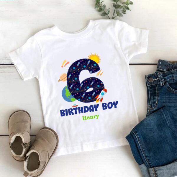 6th Birthday Shirt, Space Birthday Shirt, 6 Birthday Shirt, Custom Birthday Shirt, Six Birthday Shirt, Cute Birthday Shirt Ideas, Best T Shirts 2021, Baby Shirt