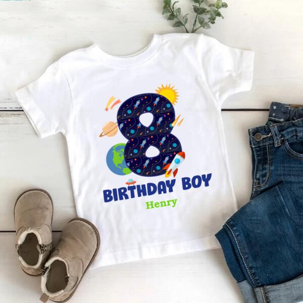 8th Birthday Shirt, Custom Birthday Shirt,Space Birthday Shirt, 8 Birthday Shirt, Shirts For 8 Year Olds, Cute Birthday Shirt Ideas, Best T Shirts 2021, Baby Shirt