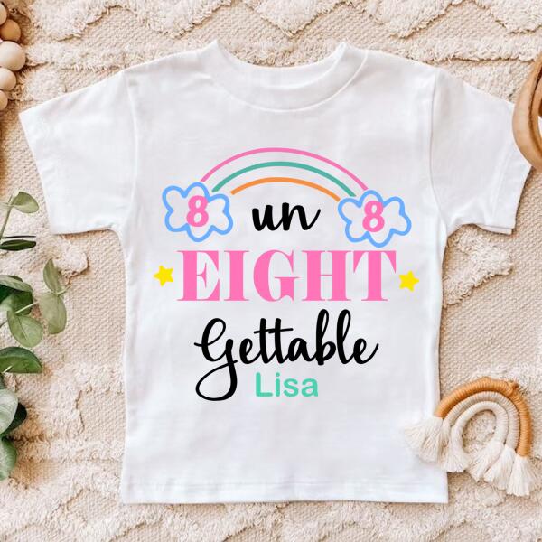 8th Birthday Shirt, Custom Birthday Shirt, Rainbow Birthday Shirt, 8 Birthday Shirt, Shirts For 8 Year Olds, Cute Birthday Shirt Ideas, Best T Shirts 2021, Baby Shirt