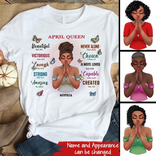April Birthday Shirt, Custom Birthday Shirt, Queens Born In April, April Birthday Gifts, 
April Birthday Gifts