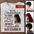 Personalized Birthday T Shirt, never underestimate a girl who is covered by the blood of jesus and was born in December, Her Birthday Gifts For December