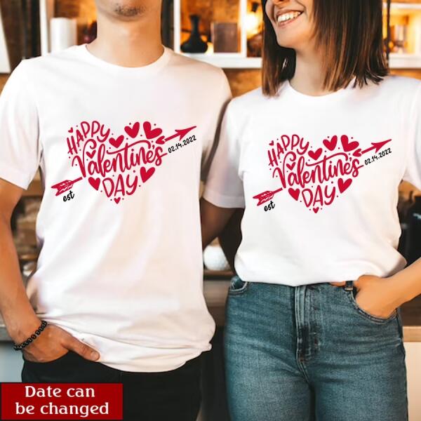 Custom Valentines Day Shirts, Valentine's Day Matching Shirts, Couples Valentines Day Shirts, Matching T Shirts For Couples, His And Her Valentine Shirts, Couple Shirt, Husband And Wife Shirt
