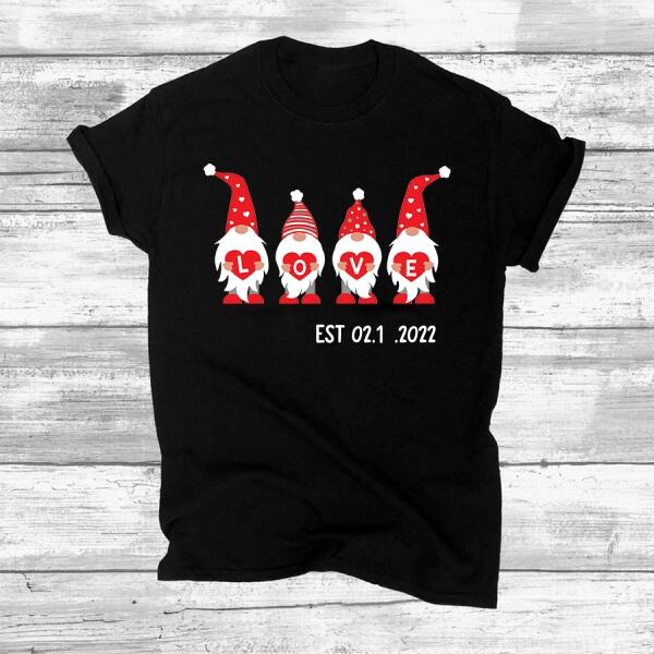 Gnome Valentine Shirts, Custom Couple Shirts, Matching T Shirts For Couples, His And Her Valentine Shirts, Couple Shirt, Husband And Wife Shirt