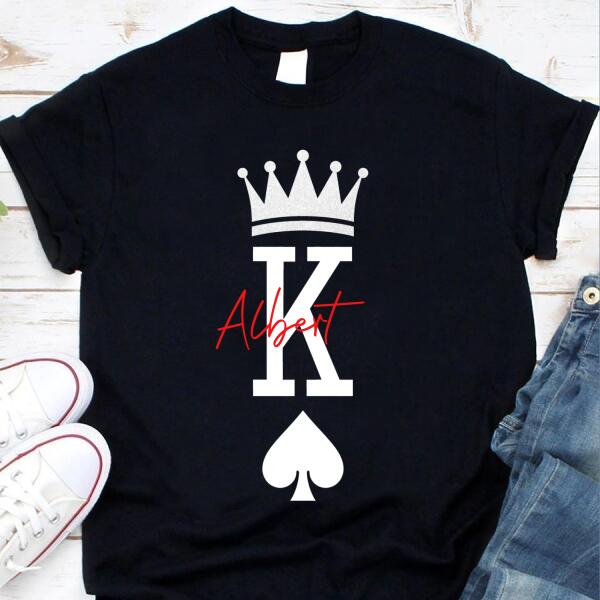 Custom T Shirts, King And Queen Shirts, Couples Valentines Day Shirts, Matching T Shirts For Couples, His Queen Her King Shirts, Couple Shirt, Husband And Wife Shirt