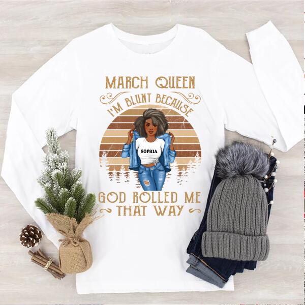 March Birthday Shirts, Custom Birthday Shirt, A Queen Was Born In March, March Birthday Gifts, March Birthday Shirts For Women