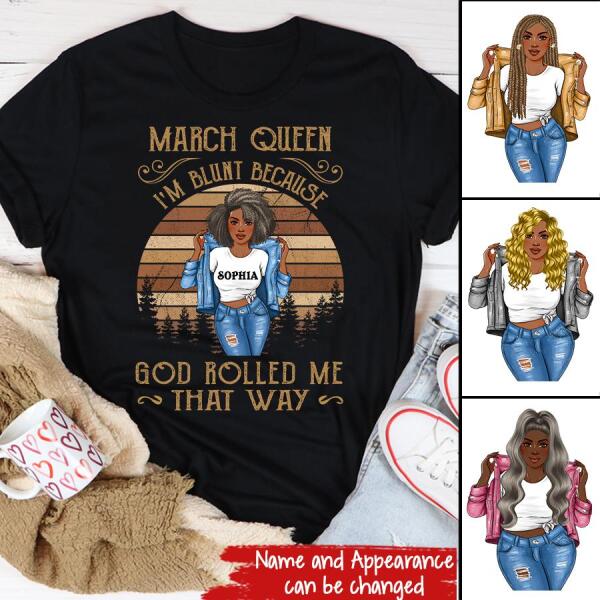 March Birthday Shirts, Custom Birthday Shirt, A Queen Was Born In March, March Birthday Gifts, March Birthday Shirts For Women