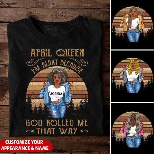April Birthday Shirt, Custom Birthday Shirt, Queens Born In April, April Birthday Gifts, April Birthday Gifts