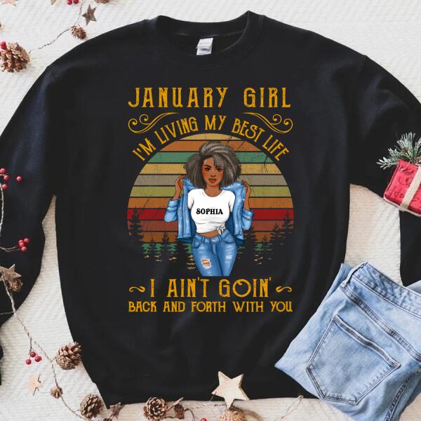 Custom January Birthday Shirt For Woman, Queens Are Born In January Gifts, Melanin Afro Woman Shirt, Black Girl Tee, Afro Queen Gift