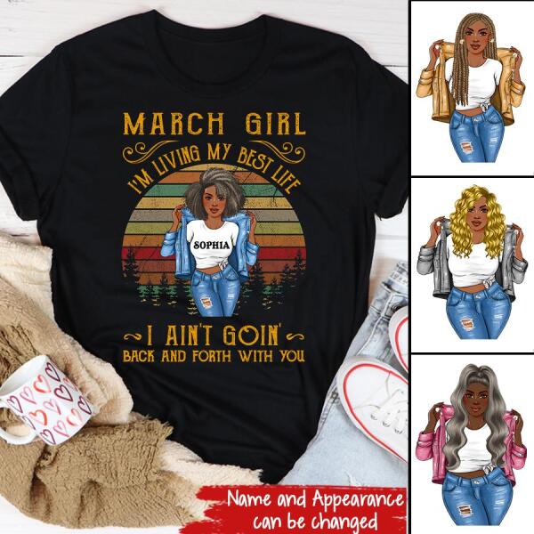 March Birthday Shirt, Custom Birthday Shirt, Queens Born In March, March Birthday Gifts, March Birthday Gifts
