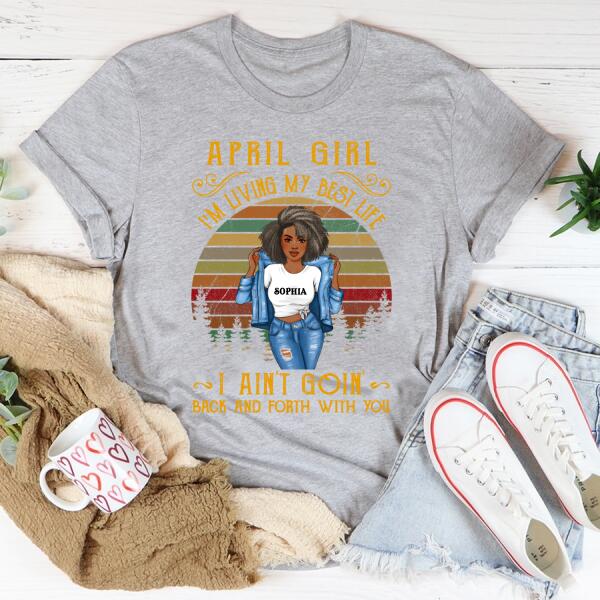 April Birthday Shirt, Custom Birthday Shirt, Queens Born In April, April Birthday Gifts, April Birthday Gifts