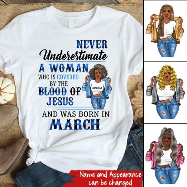 March Birthday Shirts, Custom Birthday Shirt, A Queen Was Born In March, March Birthday Gifts, March Birthday Shirts For Women