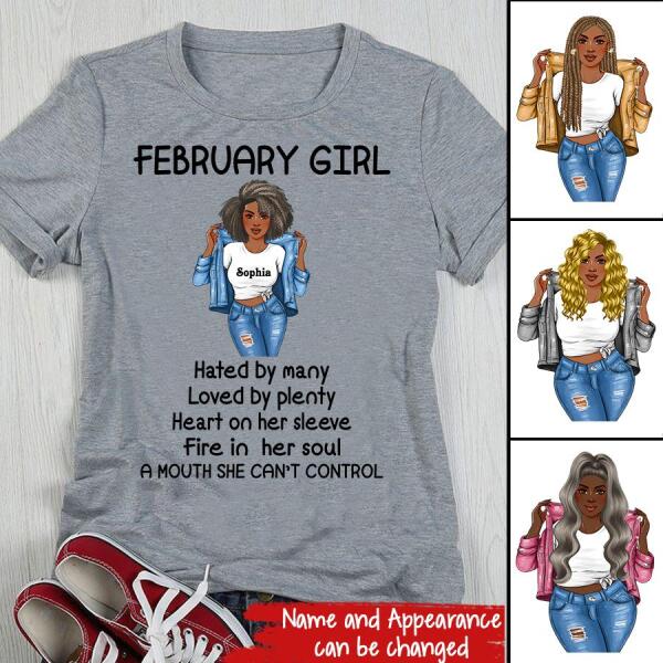 February Birthday Shirt, Custom Birthday Shirt, Queens Born In February, February Birthday Gifts, February Birthday Gifts