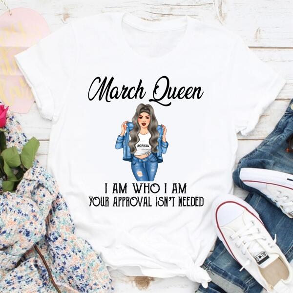 March Birthday Shirt, Custom Birthday Shirt, Queens Born In March, March Birthday Shirts For Woman, March Birthday Gifts
