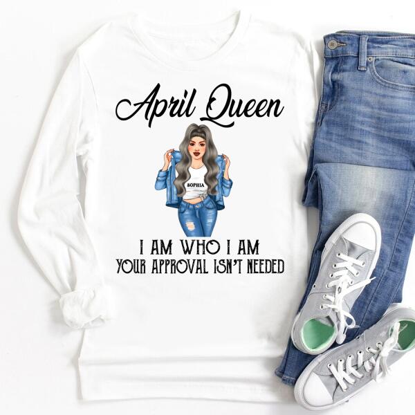 April Birthday Shirt, Custom Birthday Shirt, Queens Born In April, April Birthday Shirts For Woman, April Birthday Gifts