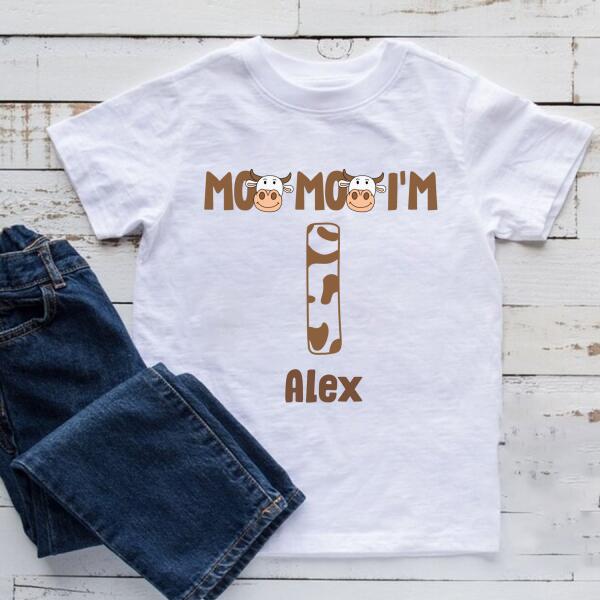 First Birthday Shirt, 1st Birthday Shirt, Custom Birthday Shirt, Cow Birthday Shirt, One Birthday Shirt, 1st Birthday T Shirt, Baby Shirt