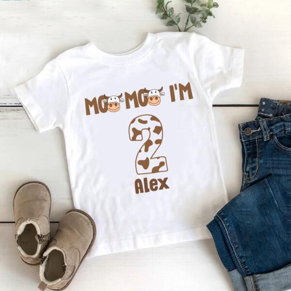 Second Birthday Shirt, 2nd Birthday Shirt, Custom Birthday Shirt, Cow Birthday Shirt, Two Birthday Shirt, 2nd Birthday T Shirt, Baby Shirt