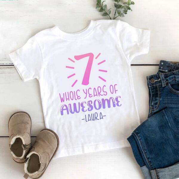 7th Birthday Shirt, Custom Birthday Shirt, Seven Birthday Shirt, 7th Birthday T Shirt, Baby Shirt