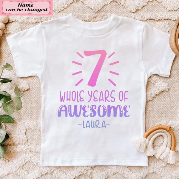 7th Birthday Shirt, Custom Birthday Shirt, Seven Birthday Shirt, 7th Birthday T Shirt, Baby Shirt
