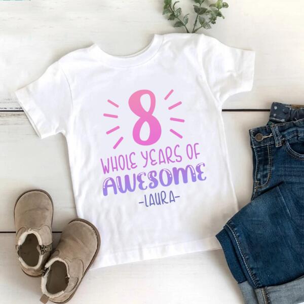 8th Birthday Shirt, Custom Birthday Shirt, Eight Birthday Shirt, 8th Birthday T Shirt, Baby Shirt