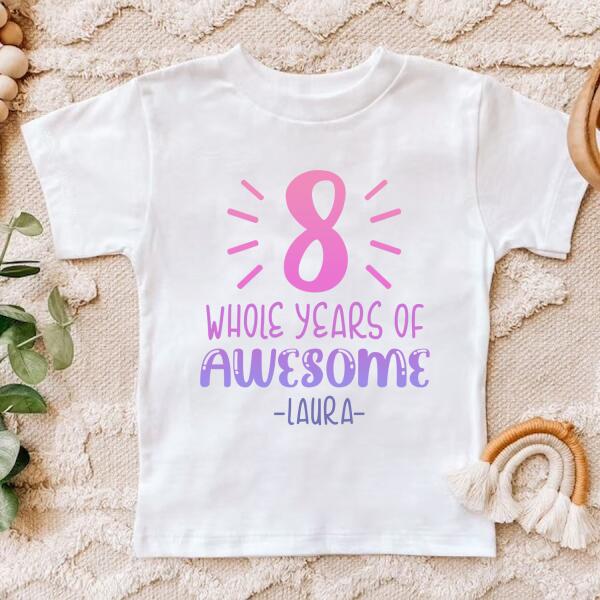 8th Birthday Shirt, Custom Birthday Shirt, Eight Birthday Shirt, 8th Birthday T Shirt, Baby Shirt