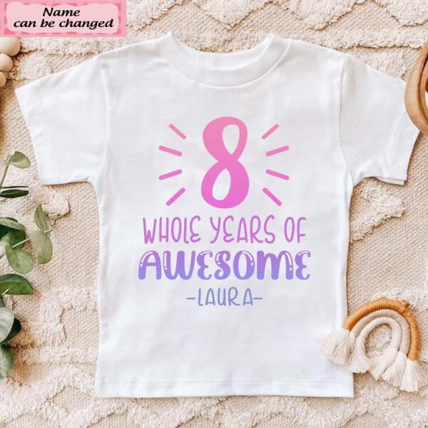 8th Birthday Shirt, Custom Birthday Shirt, Eight Birthday Shirt, 8th Birthday T Shirt, Baby Shirt