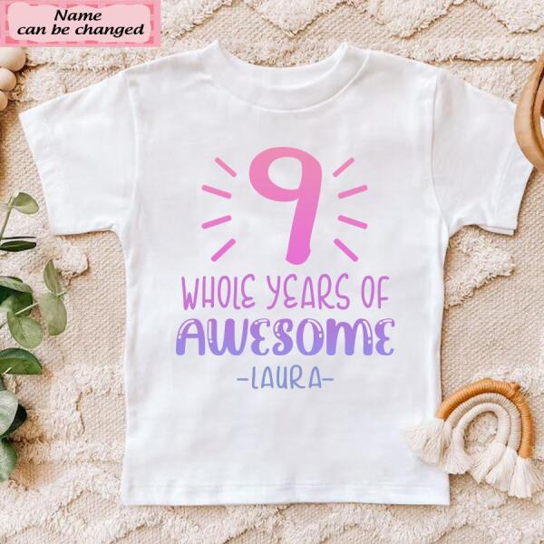 9th Birthday Shirt, Custom Birthday Shirt, Nine Birthday Shirt, 9th Birthday T Shirt, Baby Shirt