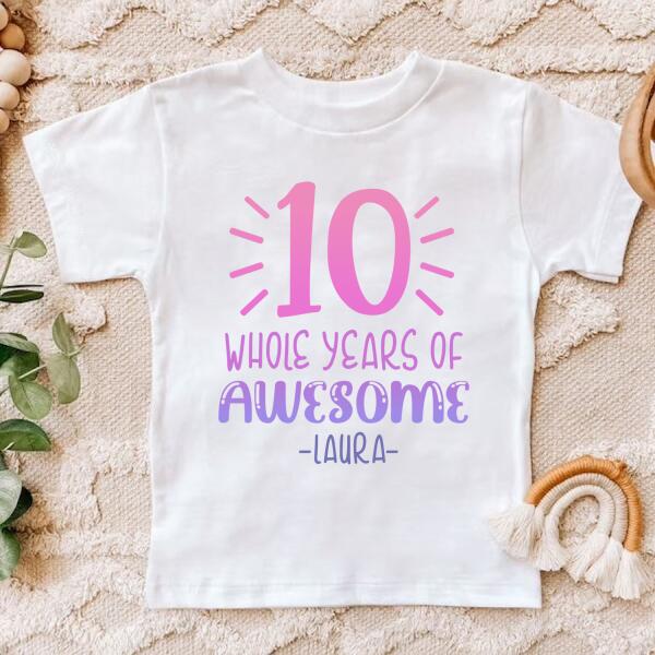 10th Birthday Shirt, Custom Birthday Shirt, Ten Birthday Shirt, 10th Birthday T Shirt, Baby Shirt