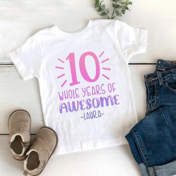 10th Birthday Shirt, Custom Birthday Shirt, Ten Birthday Shirt, 10th Birthday T Shirt, Baby Shirt