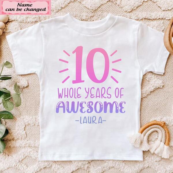 10th Birthday Shirt, Custom Birthday Shirt, Ten Birthday Shirt, 10th Birthday T Shirt, Baby Shirt